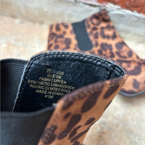 Madden Girl Womens 6 Leopard Animal Print Chunky Heel Ankle Boots Booties - Picture 7 of 8